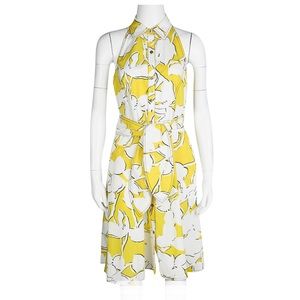 Diane Von Furstenberg yellow halter dress